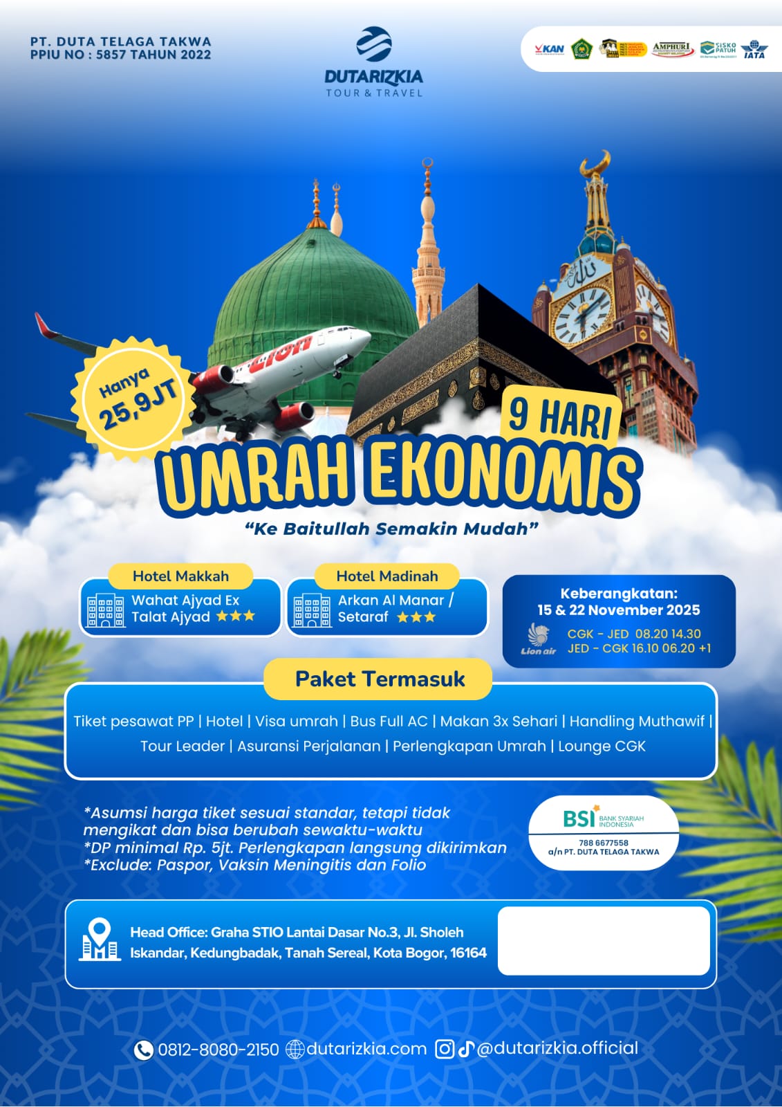UMRAH REGULER AWAL NOVEMBER 2025